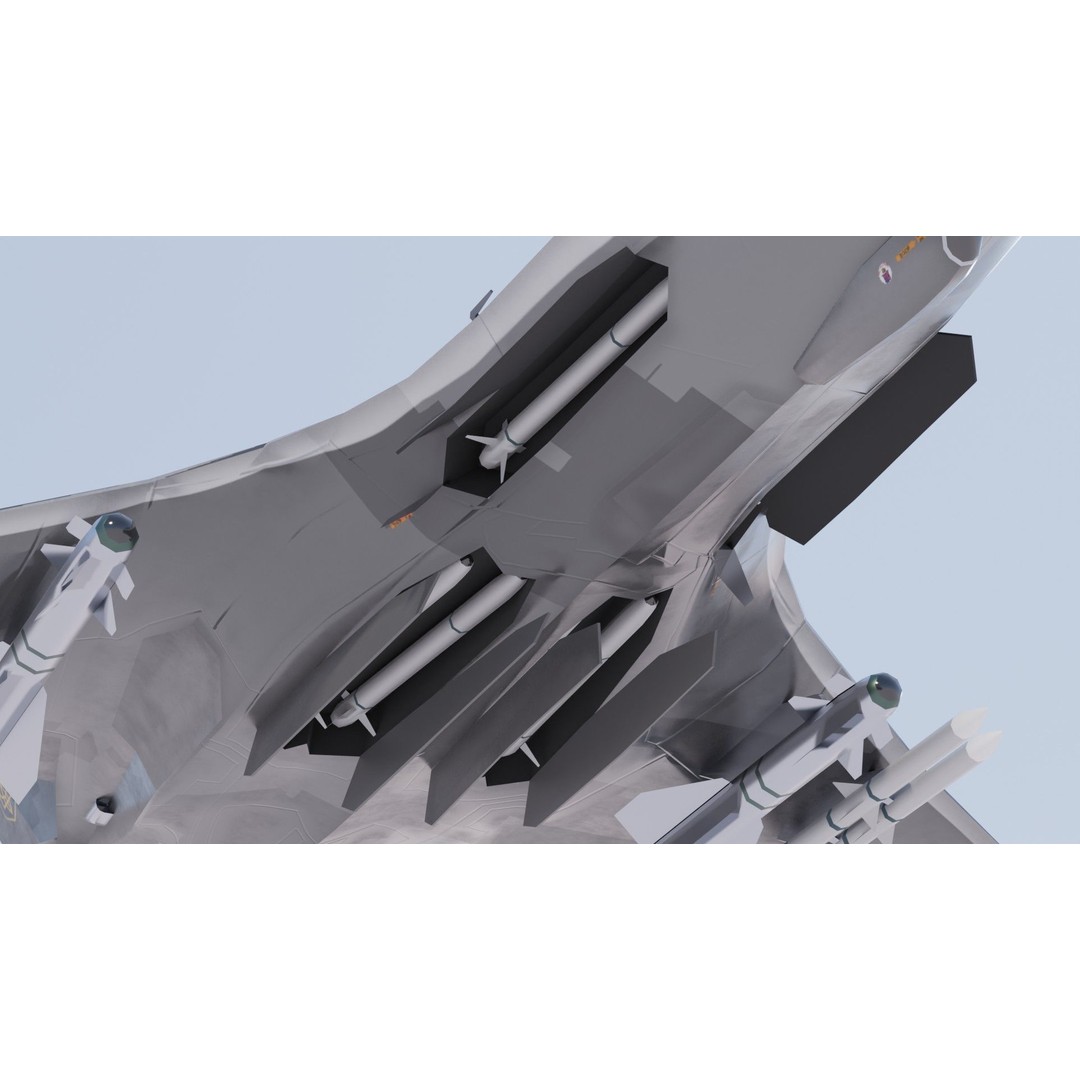 MIG-41 PAK DP 3D Model – Low Poly Concept Fighter, FBX - View 25