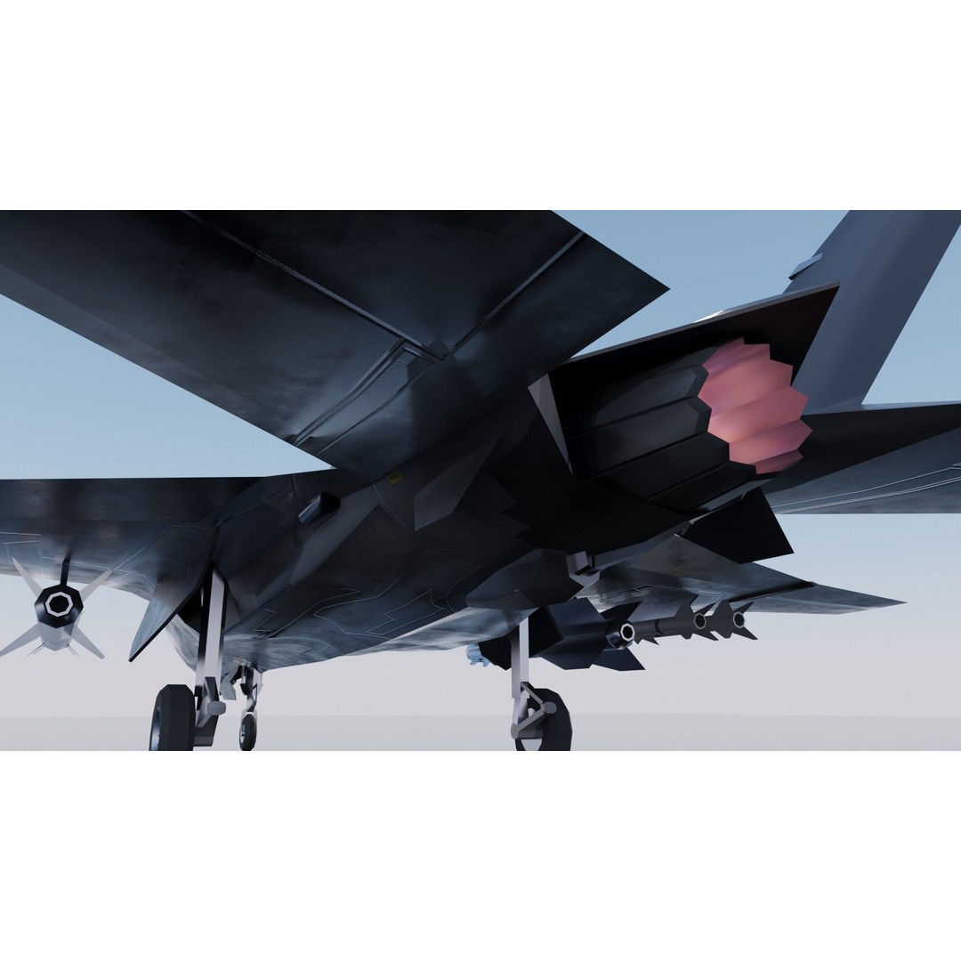 MIG-41 PAK DP 3D Model – Low Poly Concept Fighter, FBX - View 27