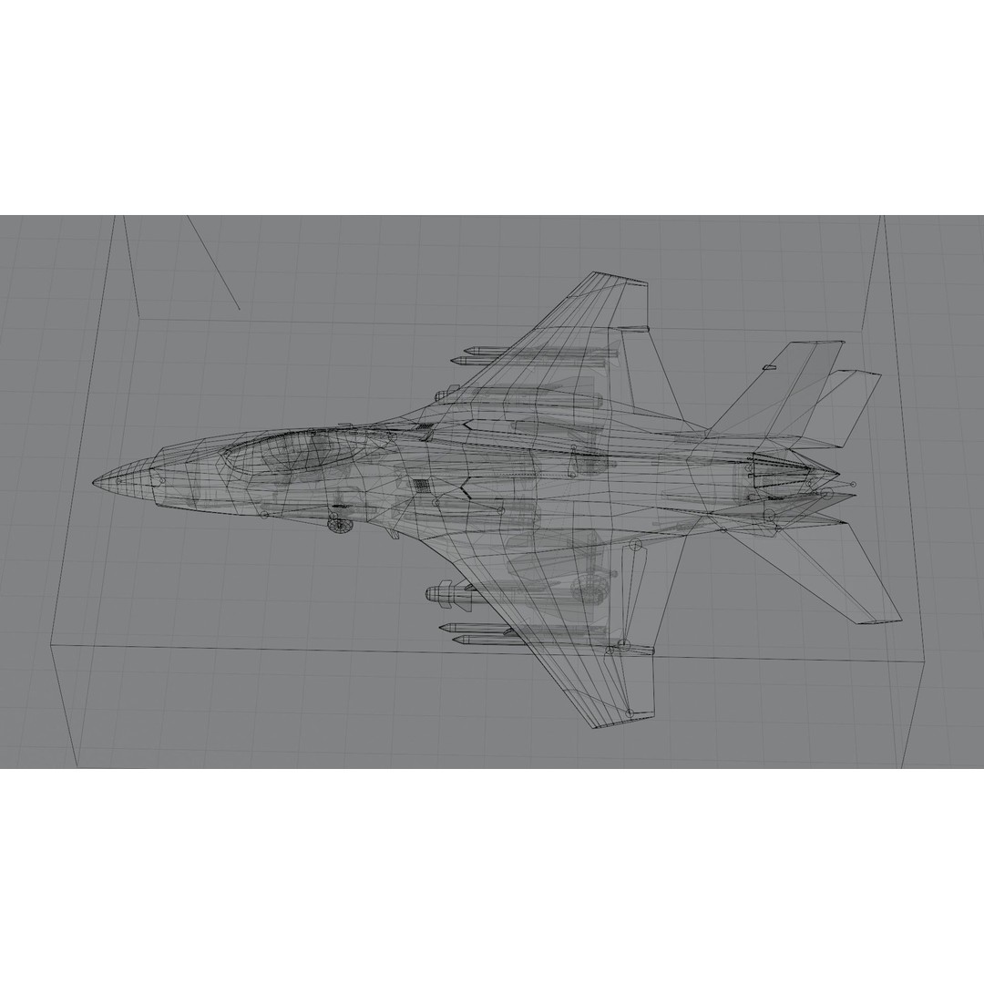 MIG-41 PAK DP 3D Model – Low Poly Concept Fighter, FBX - View 4