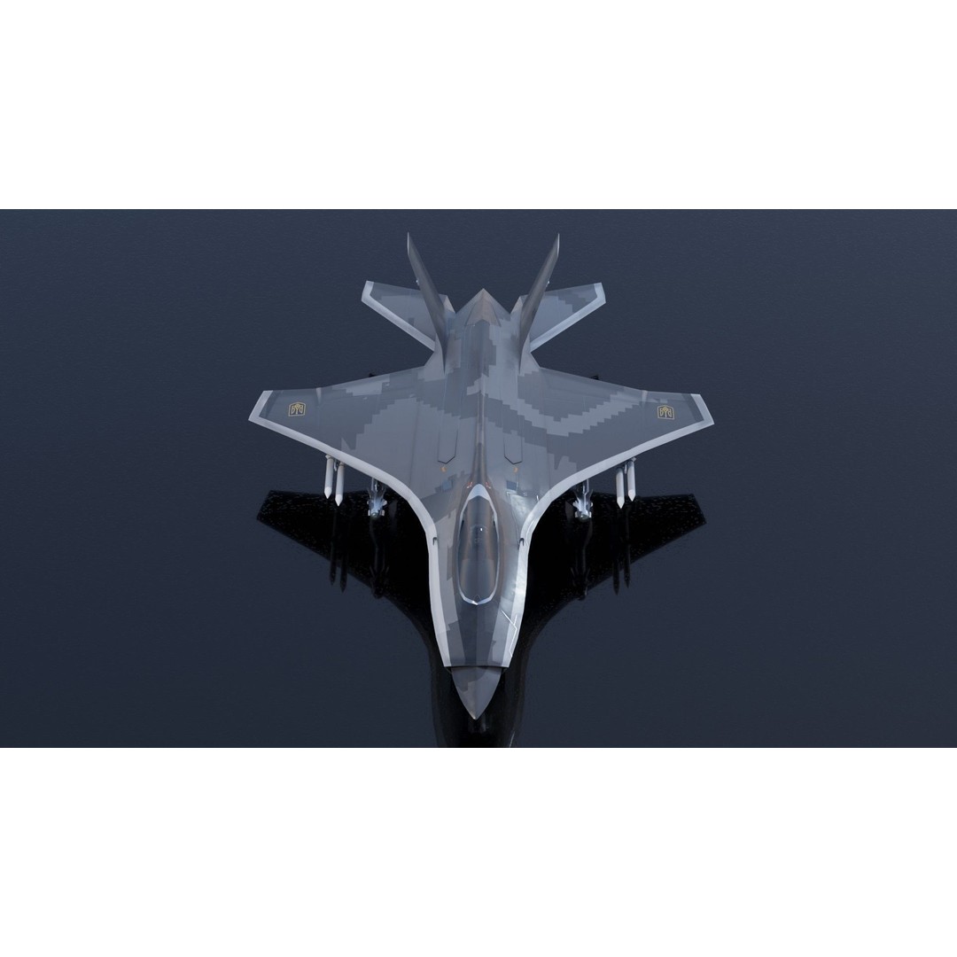 MIG-41 PAK DP 3D Model – Low Poly Concept Fighter, FBX - View 5