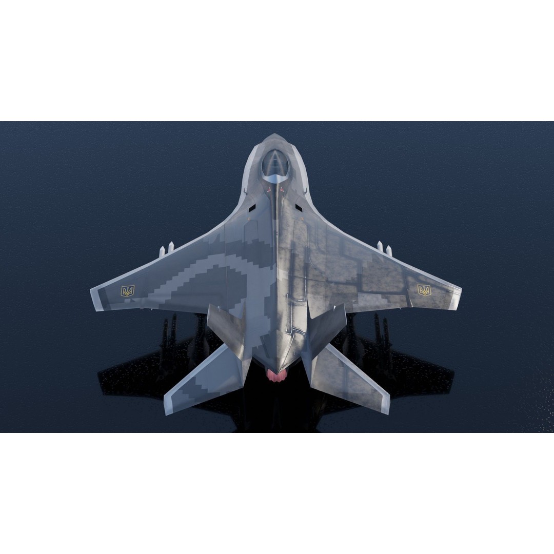 MIG-41 PAK DP 3D Model – Low Poly Concept Fighter, FBX - View 6