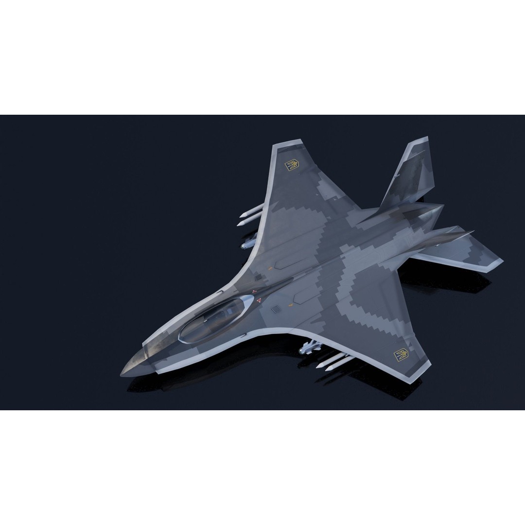 MIG-41 PAK DP 3D Model – Low Poly Concept Fighter, FBX - View 9