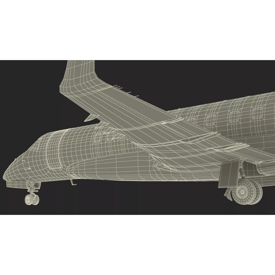 Private Jet Aircraft 650E 3D Model – Luxury Rigged Interior, FBX/OBJ