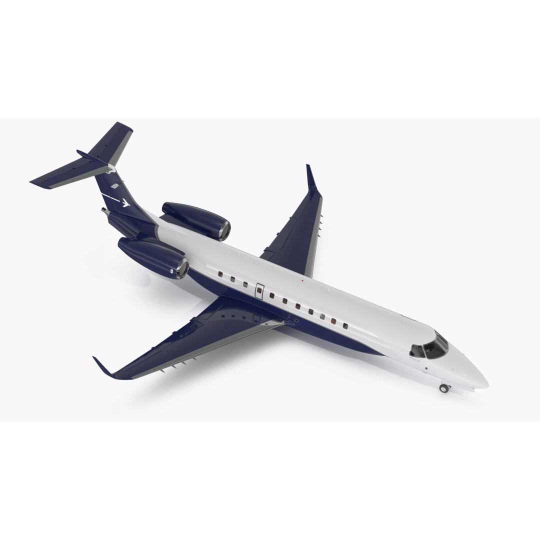 Private Jet Aircraft 650E 3D Model – Luxury Rigged Interior, FBX/OBJ - View 17