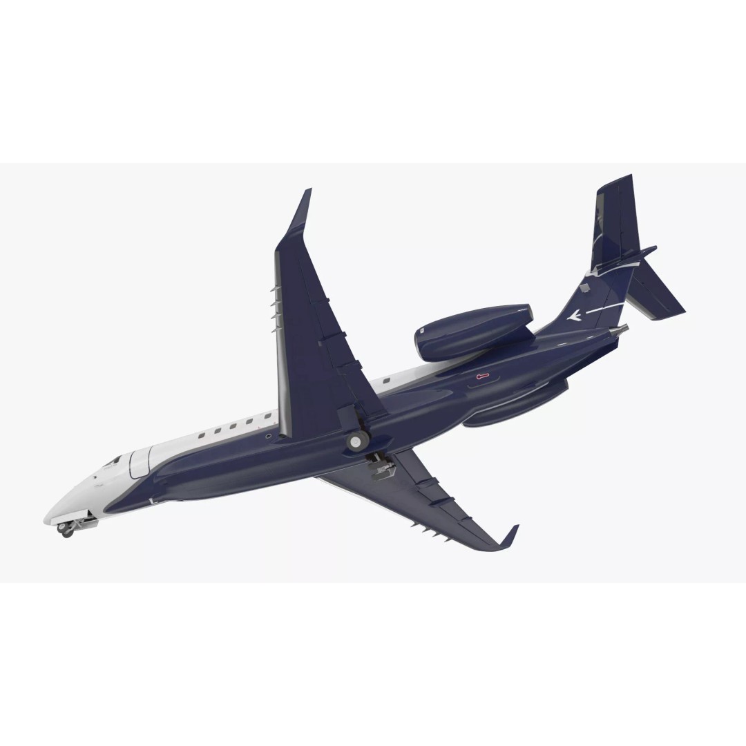 Private Jet Aircraft 650E 3D Model – Luxury Rigged Interior, FBX/OBJ - View 18