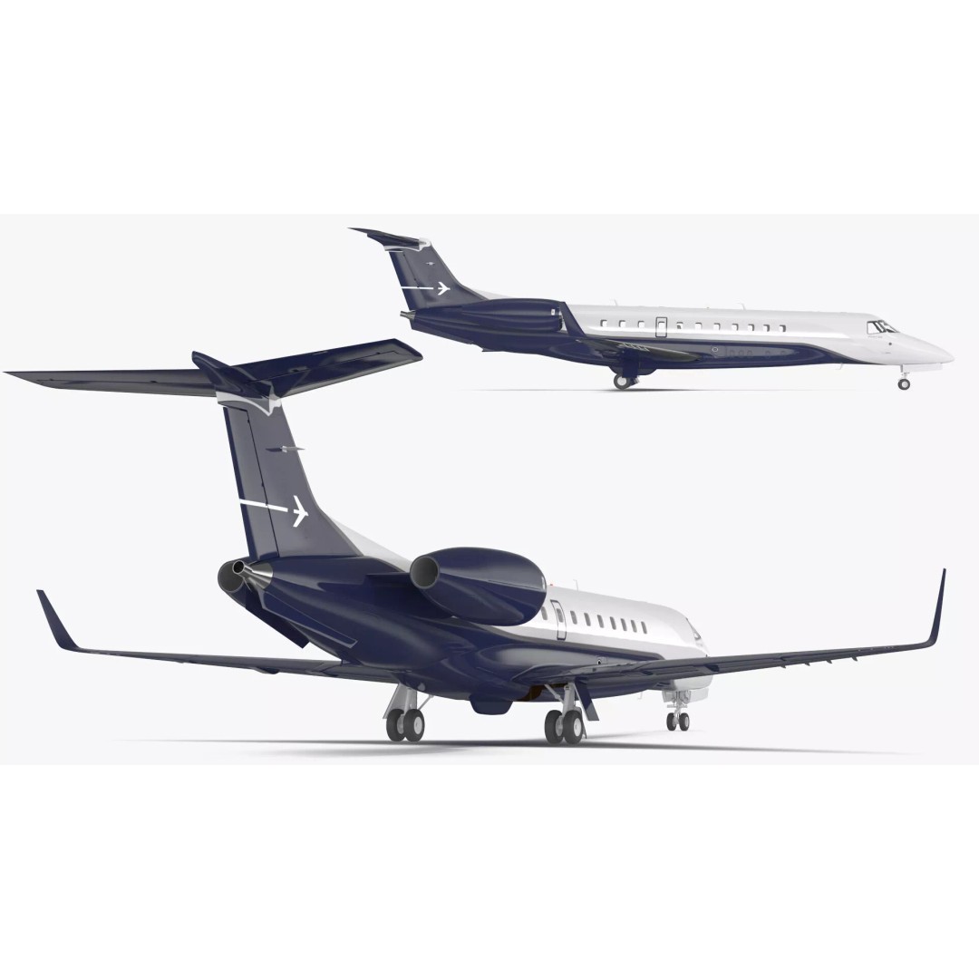 Private Jet Aircraft 650E 3D Model – Luxury Rigged Interior, FBX/OBJ - View 19