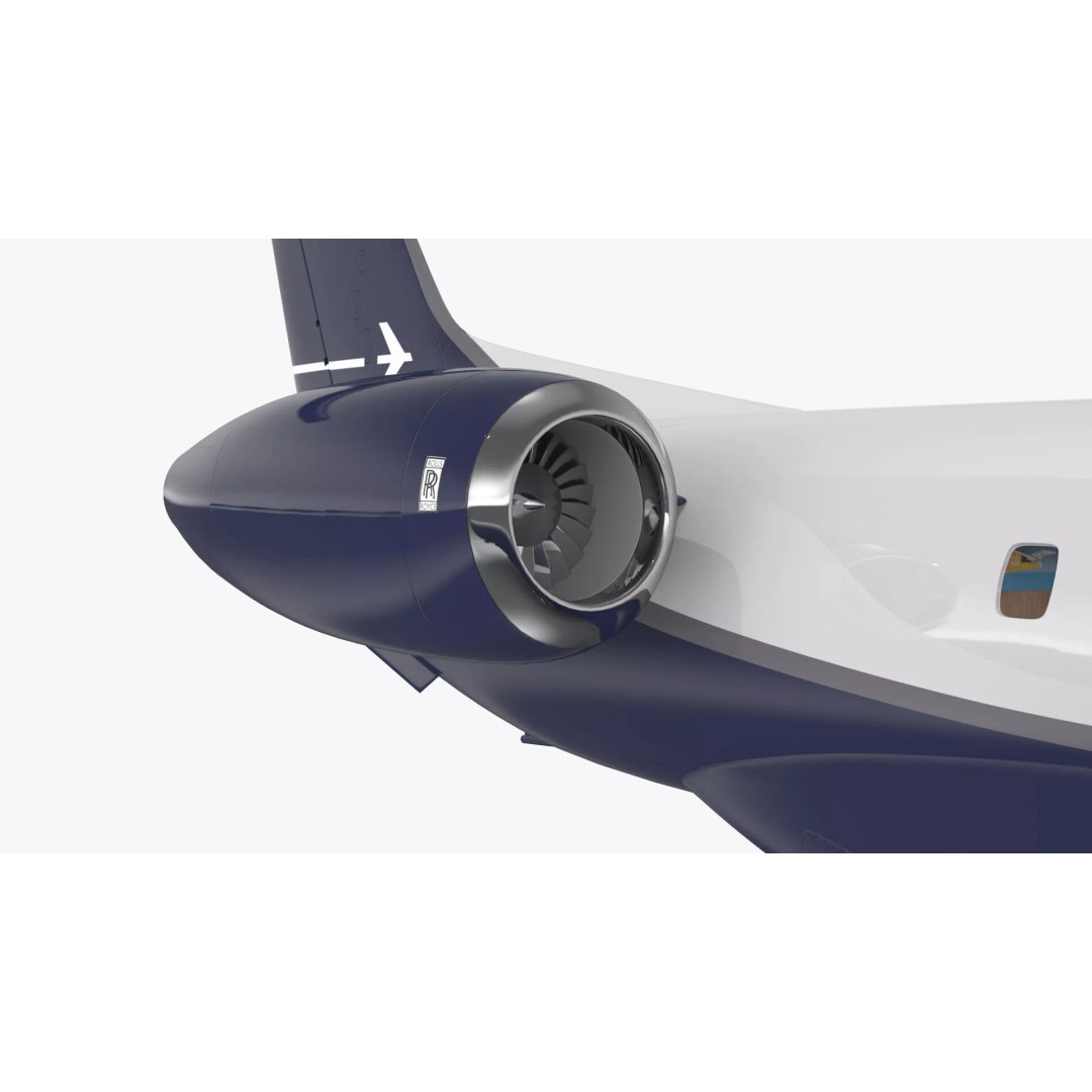 Private Jet Aircraft 650E 3D Model – Luxury Rigged Interior, FBX/OBJ - View 24