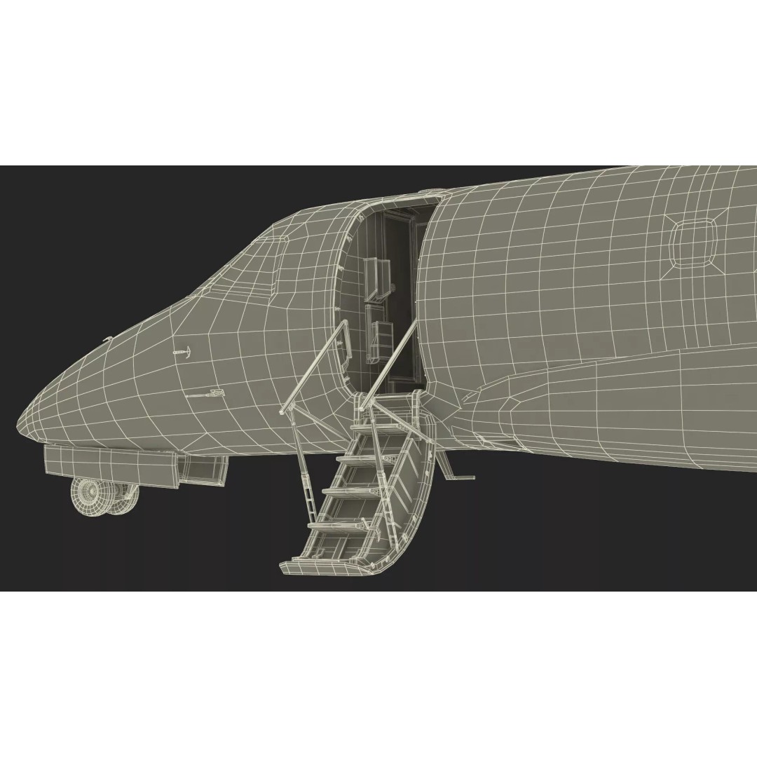 Private Jet Aircraft 650E 3D Model – Luxury Rigged Interior, FBX/OBJ - View 35