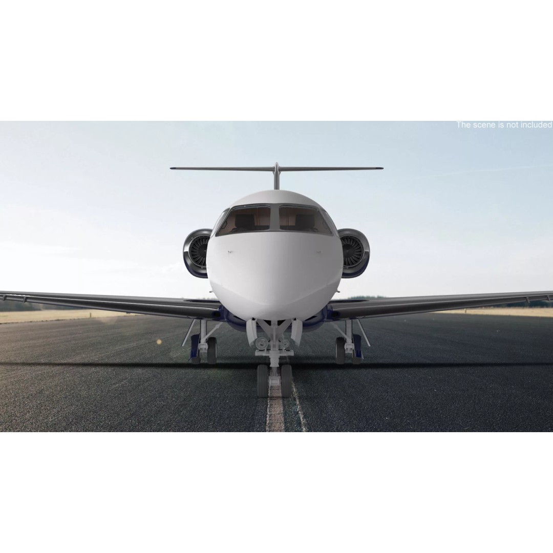Private Jet Aircraft 650E 3D Model – Luxury Rigged Interior, FBX/OBJ - View 7