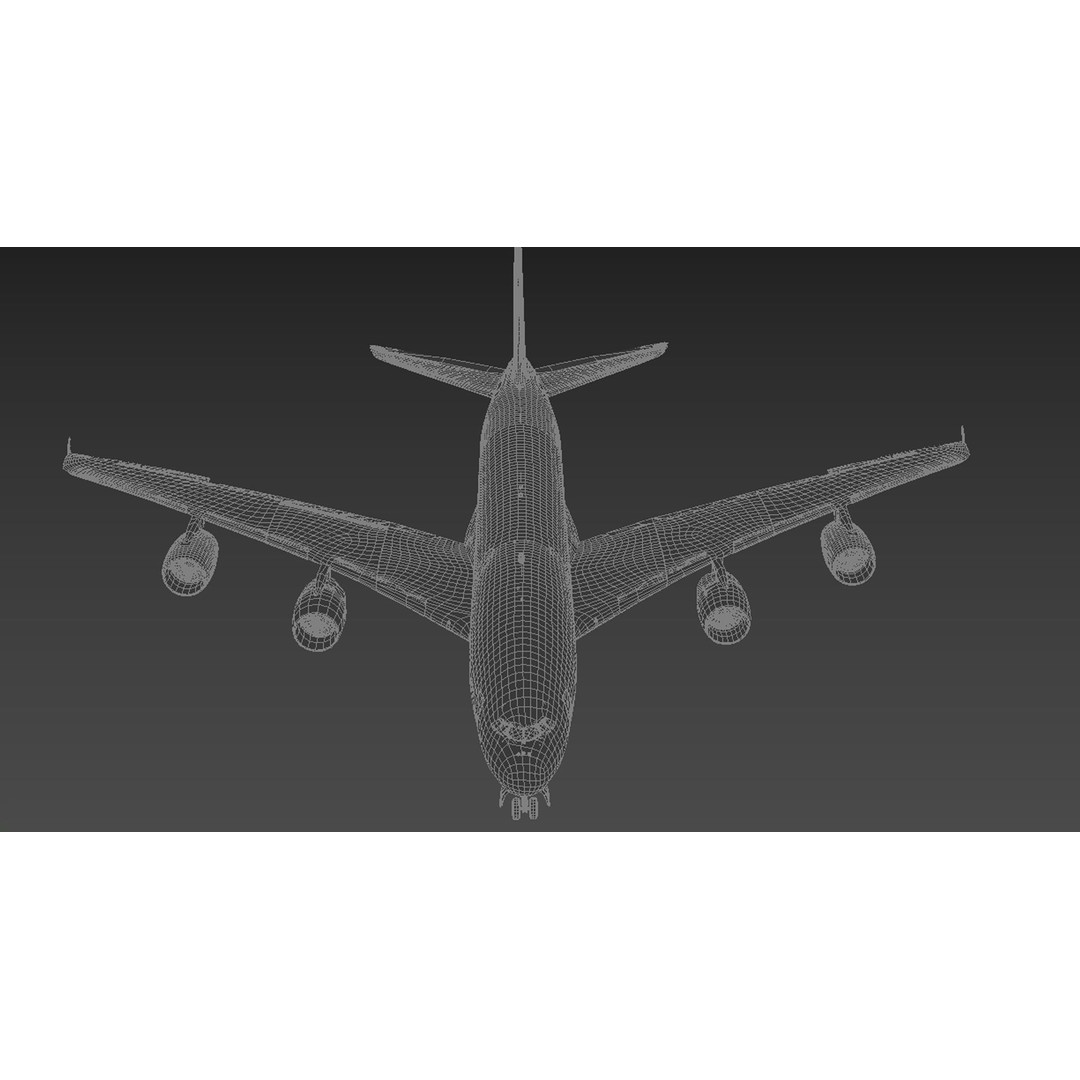Airbus A380 Etihad 3D Model – High Poly Aircraft Asset, FBX, OBJ - View 14