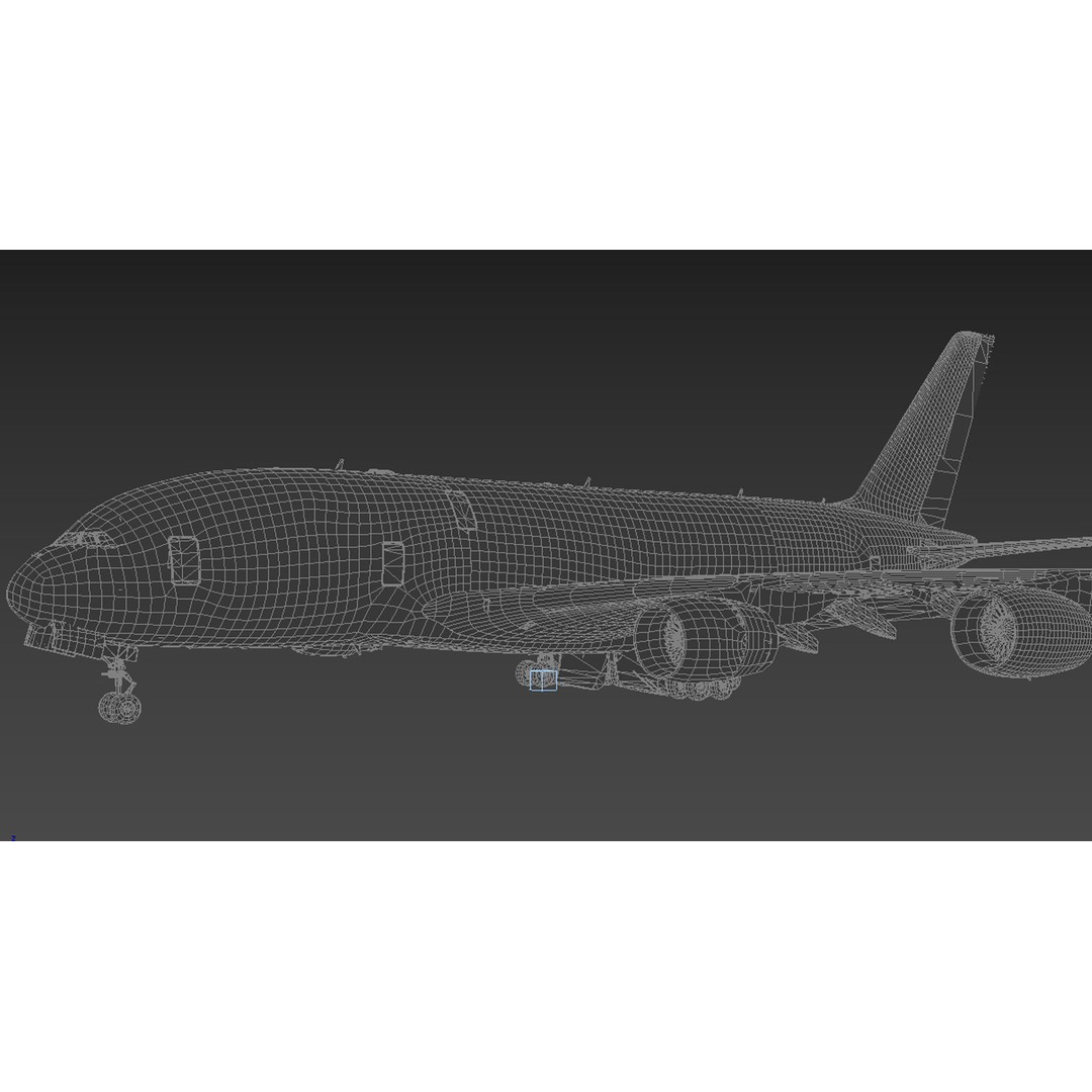 Airbus A380 Etihad 3D Model – High Poly Aircraft Asset, FBX, OBJ - View 16