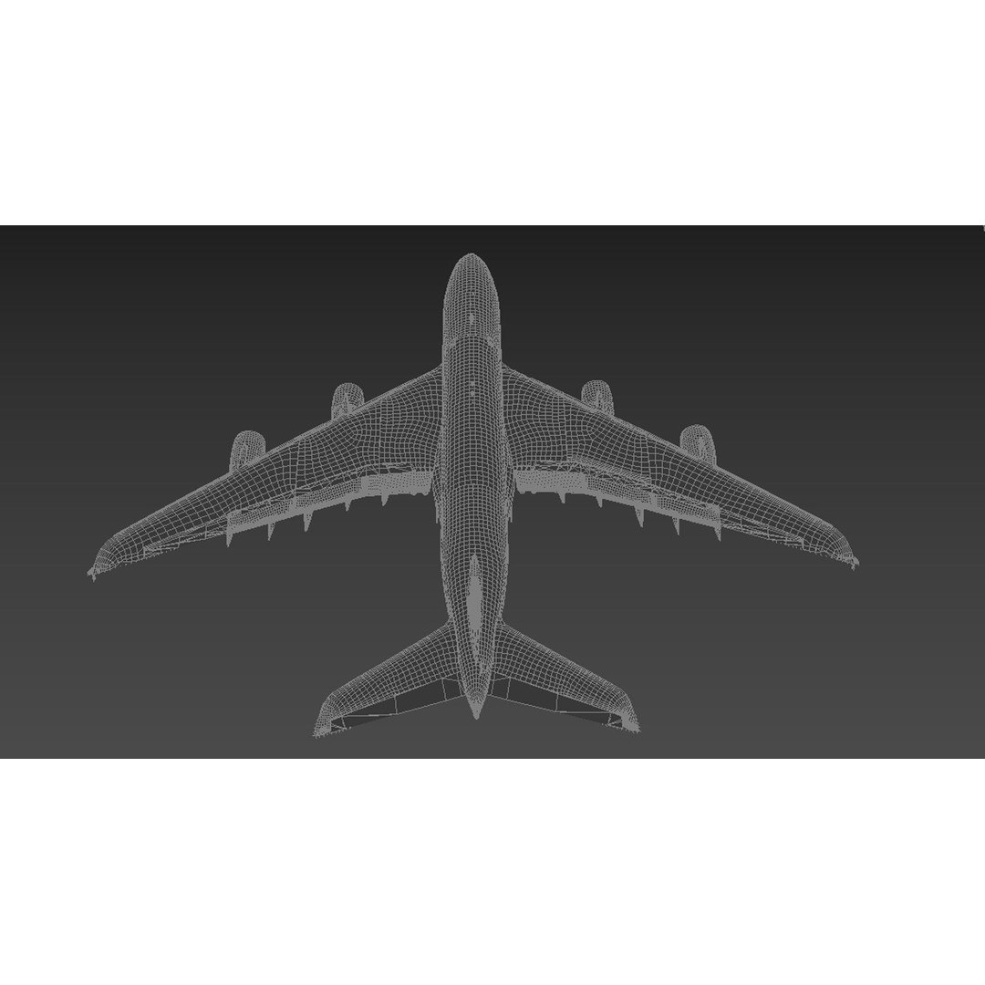 Airbus A380 Etihad 3D Model – High Poly Aircraft Asset, FBX, OBJ - View 18