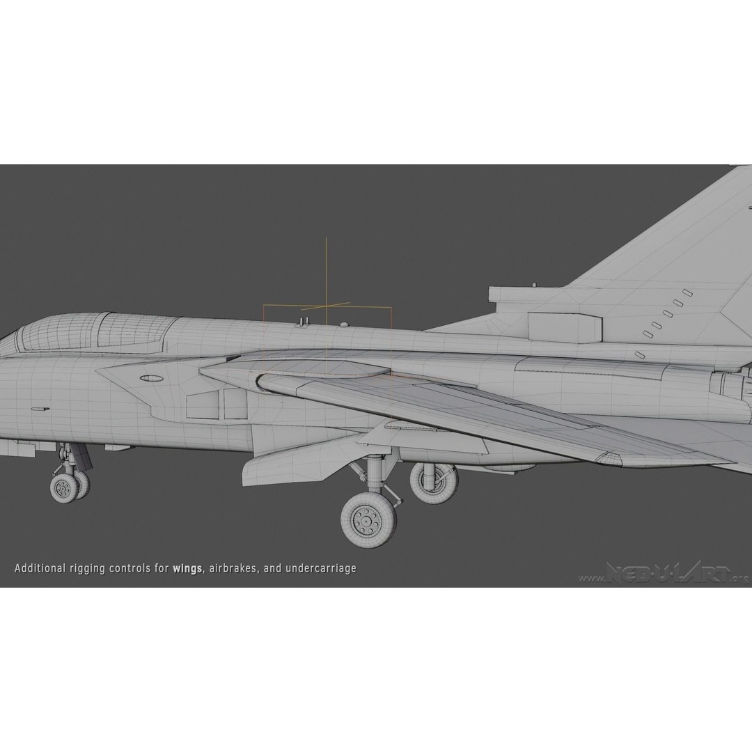Panavia Tornado ADV F3 3D Model – Rigged Military Aircraft, FBX - View 15