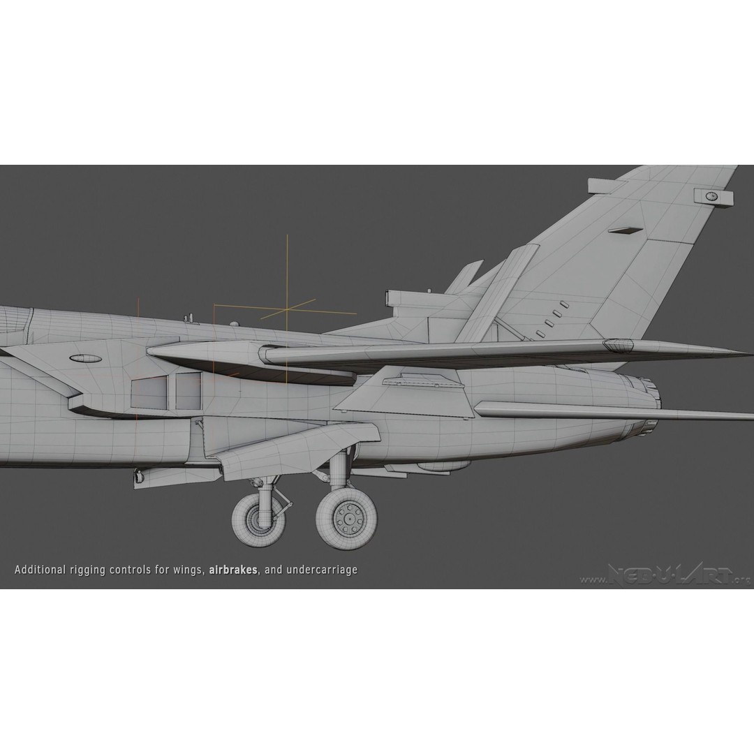 Panavia Tornado ADV F3 3D Model – Rigged Military Aircraft, FBX - View 16
