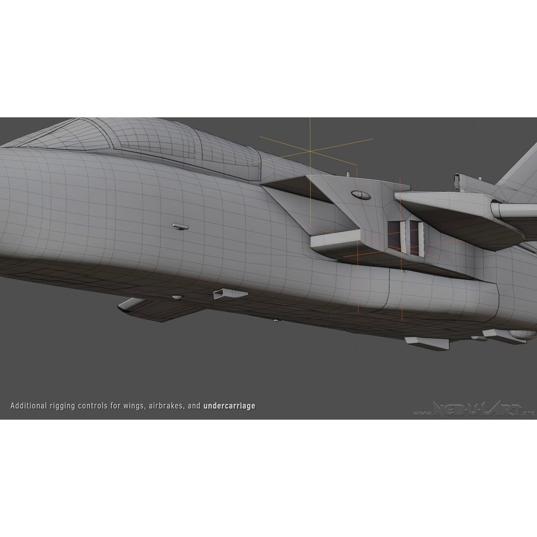 Panavia Tornado ADV F3 3D Model – Rigged Military Aircraft, FBX - View 17