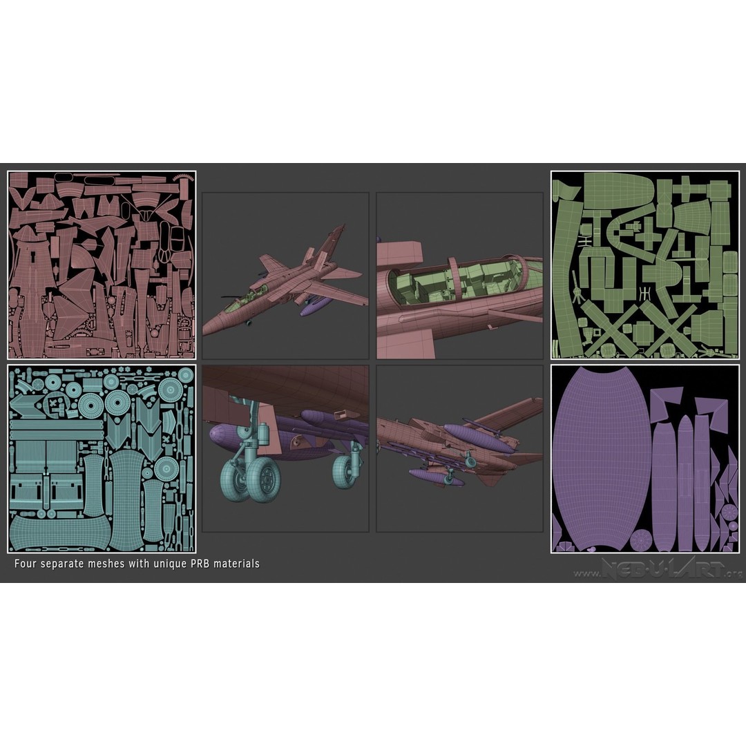 Panavia Tornado ADV F3 3D Model – Rigged Military Aircraft, FBX - View 18