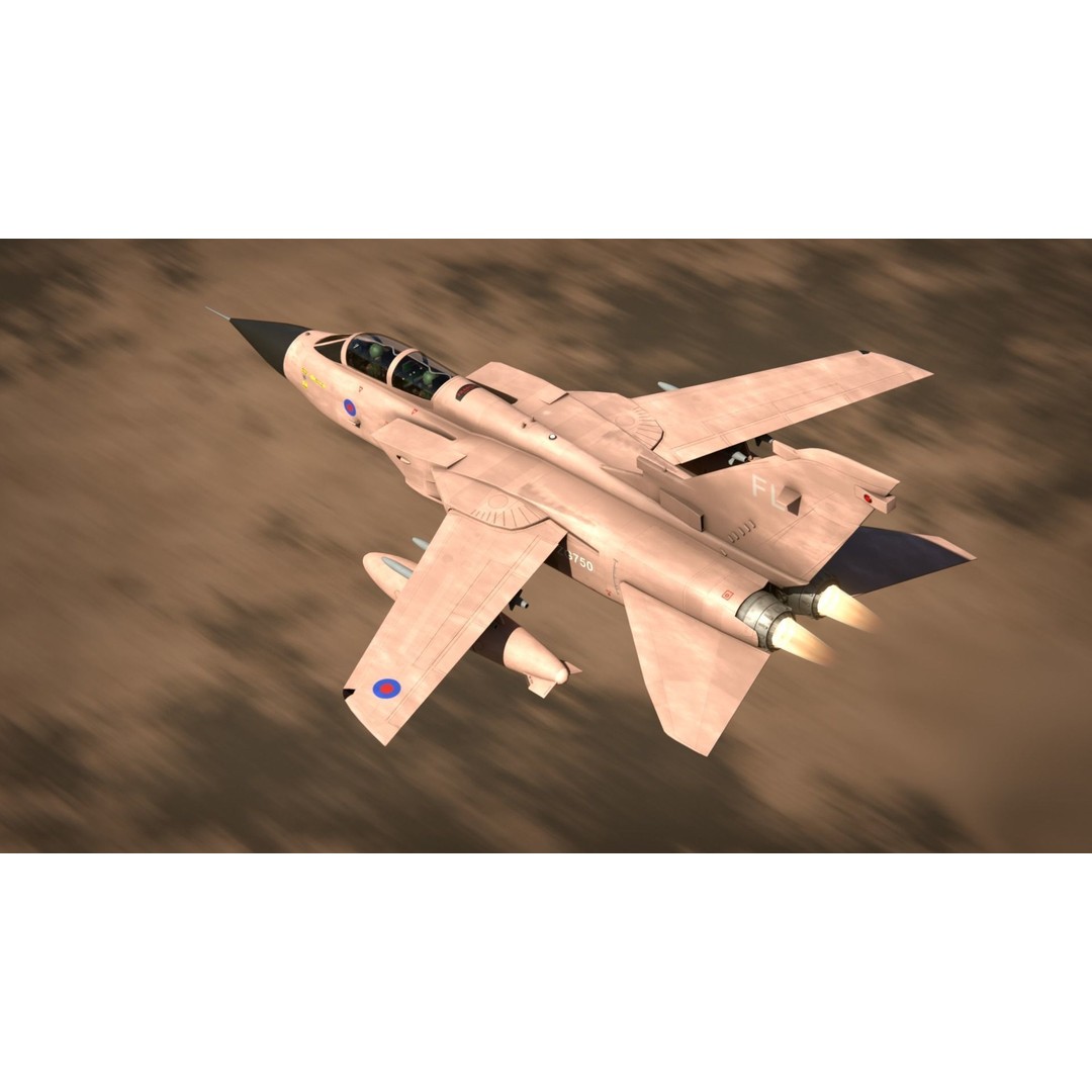 Panavia Tornado ADV F3 3D Model – Rigged Military Aircraft, FBX - View 5