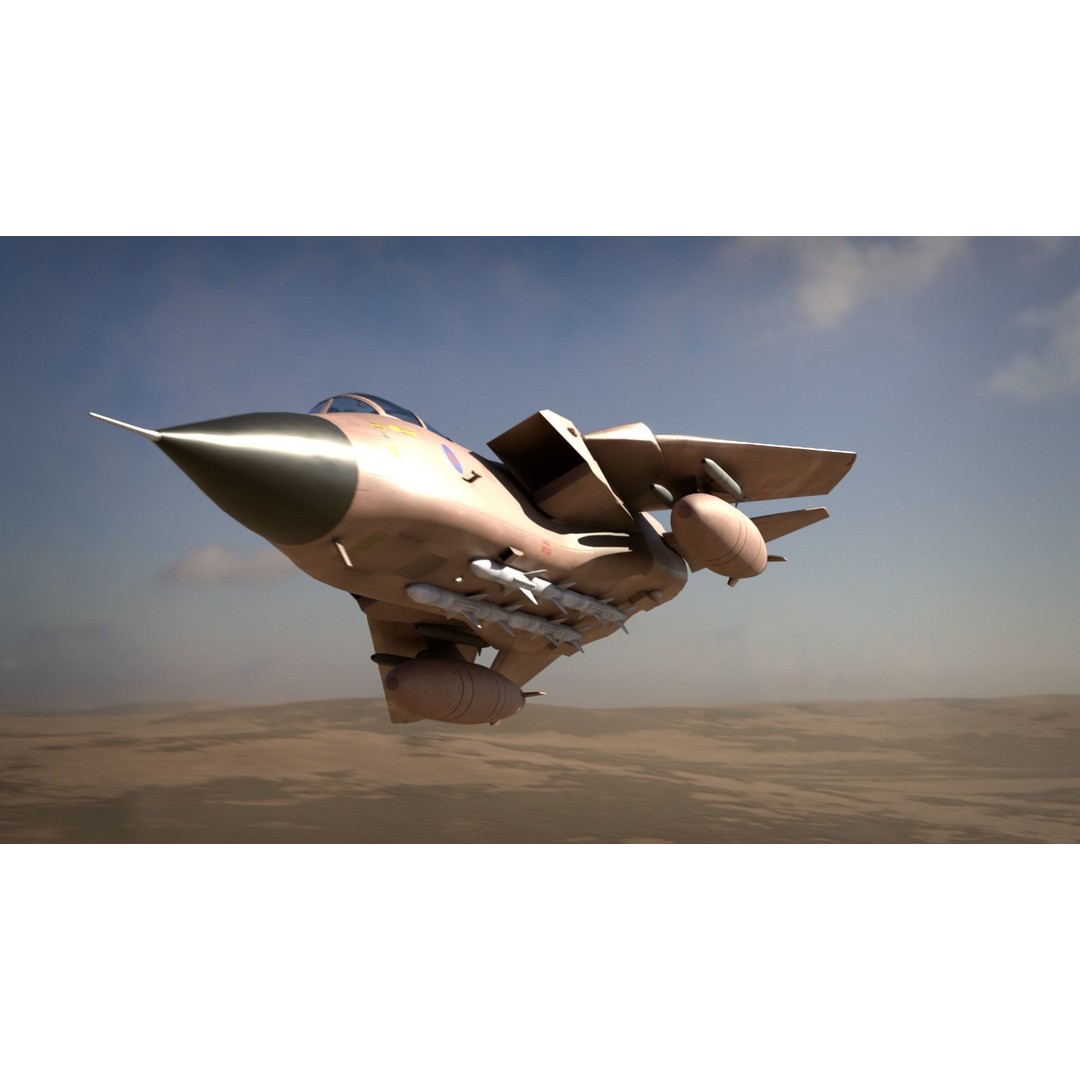 Panavia Tornado ADV F3 3D Model – Rigged Military Aircraft, FBX - View 8