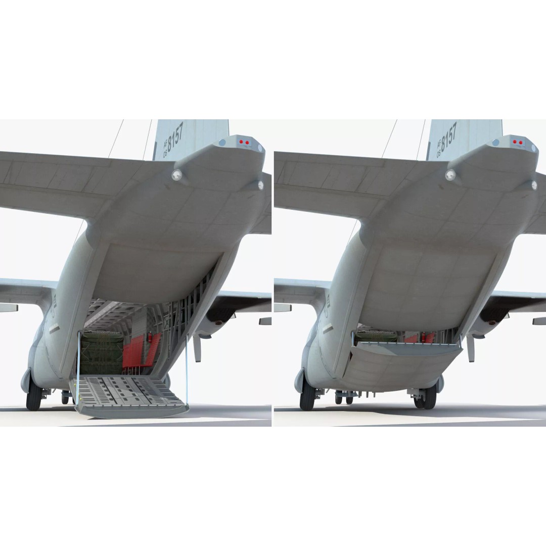 Lockheed C-130 Hercules 3D Model – Rigged Military Aircraft, Cinema 4D - View 27