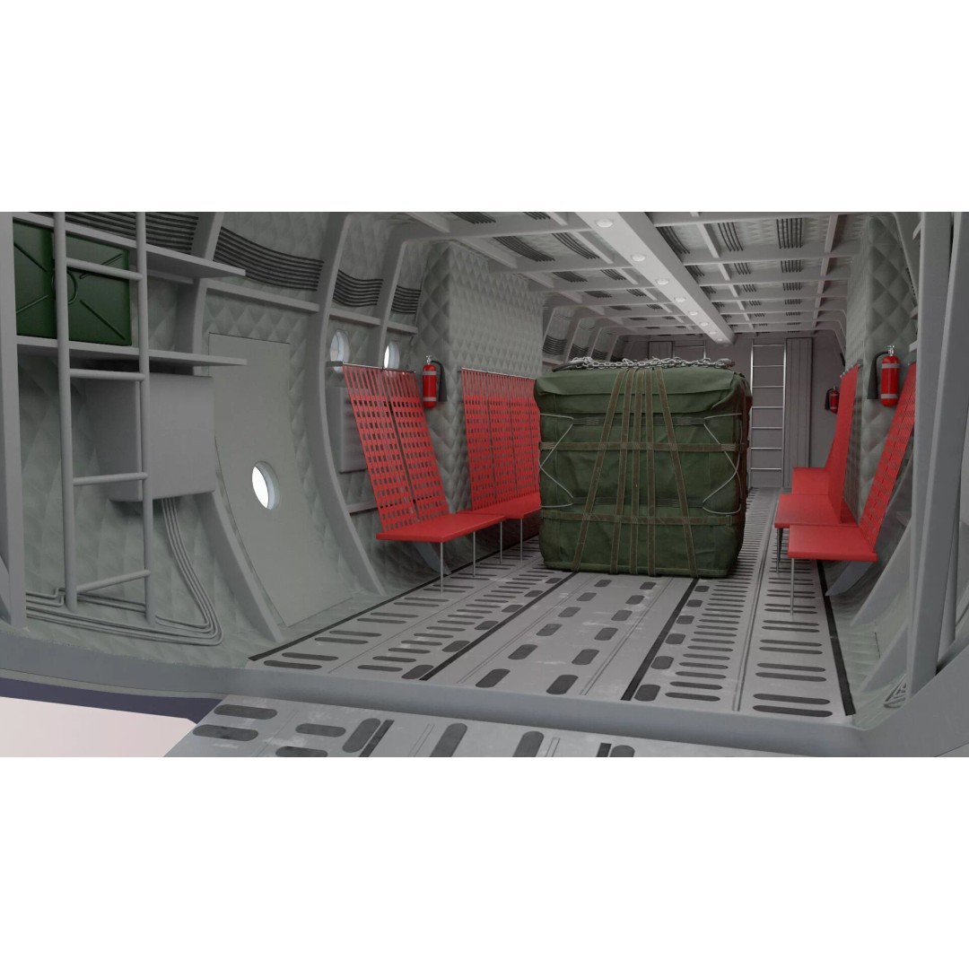 Lockheed C-130 Hercules 3D Model – Rigged Military Aircraft, Cinema 4D - View 29