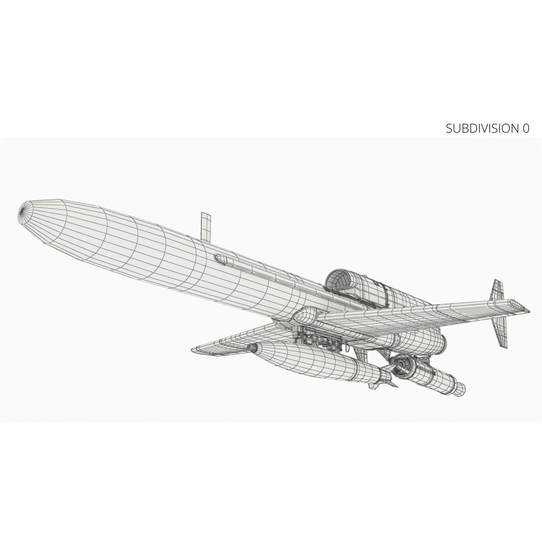 HESA Karrar Jet Combat Drone 3D Model – Realistic UAV for Simulation - View 14