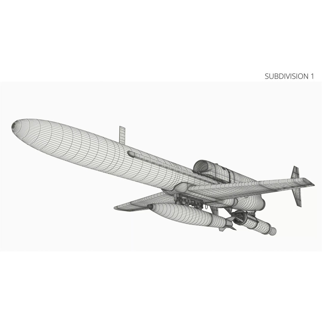 HESA Karrar Jet Combat Drone 3D Model – Realistic UAV for Simulation - View 15