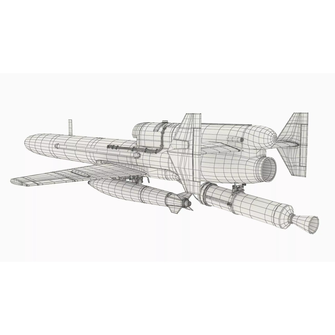 HESA Karrar Jet Combat Drone 3D Model – Realistic UAV for Simulation - View 16