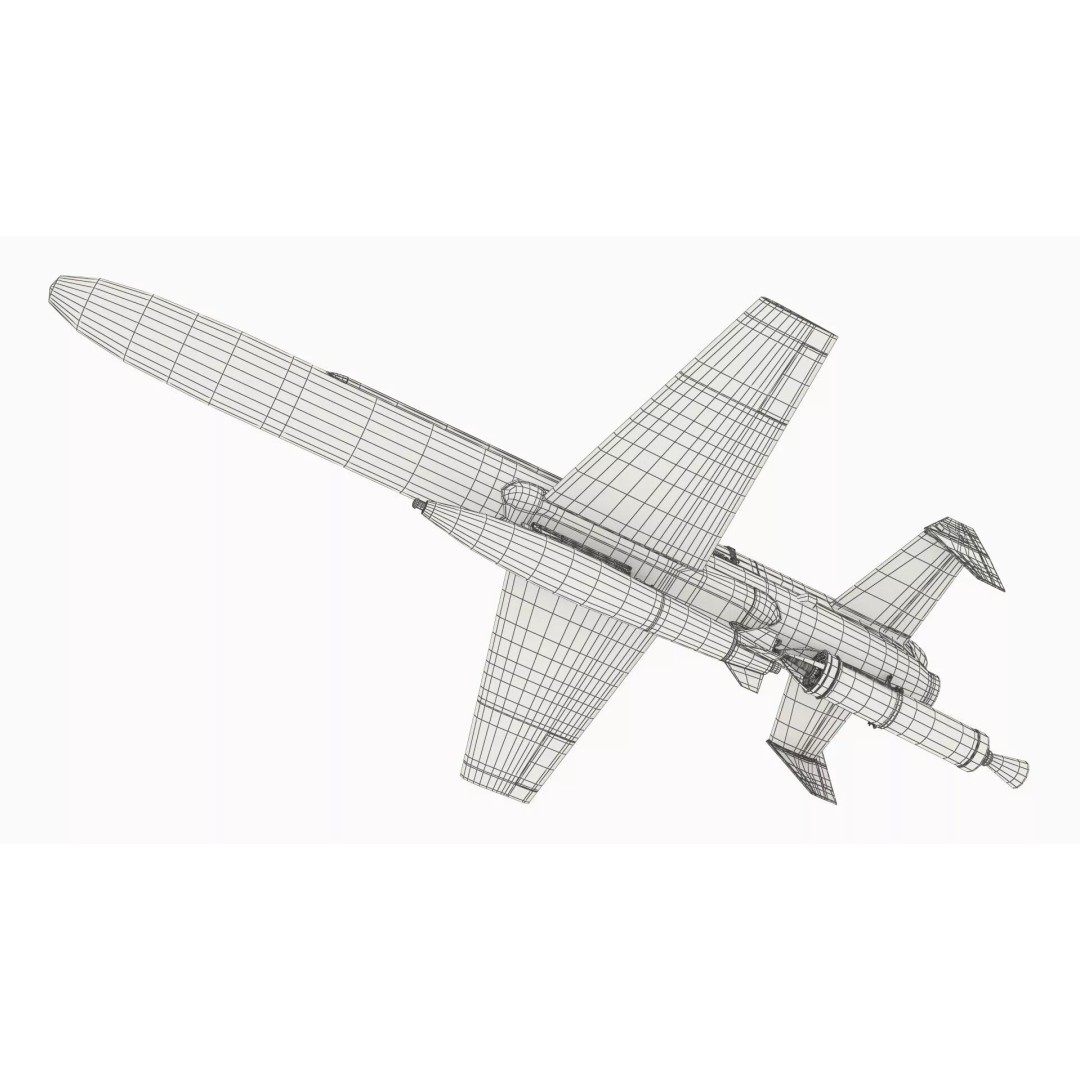 HESA Karrar Jet Combat Drone 3D Model – Realistic UAV for Simulation - View 17
