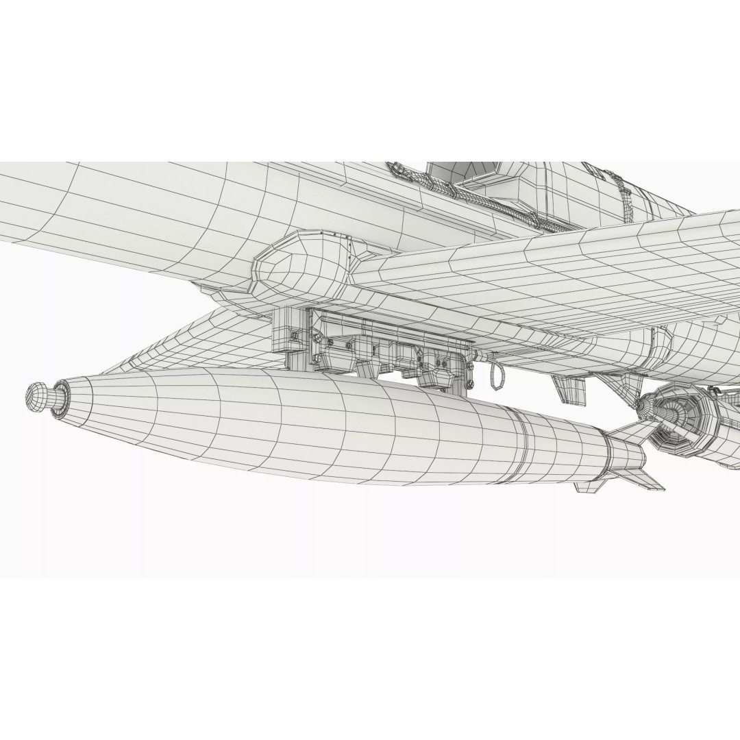 HESA Karrar Jet Combat Drone 3D Model – Realistic UAV for Simulation - View 18