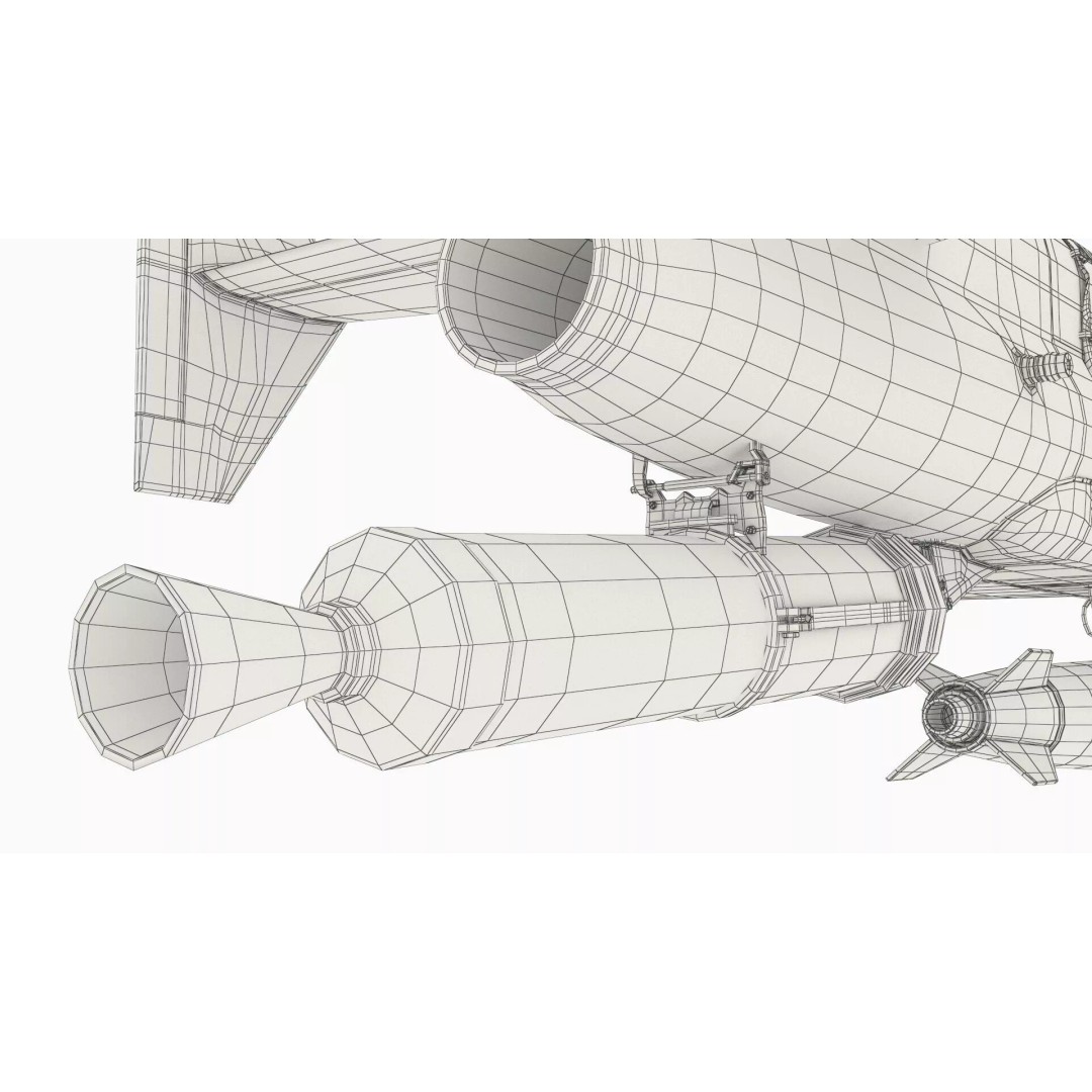 HESA Karrar Jet Combat Drone 3D Model – Realistic UAV for Simulation - View 19