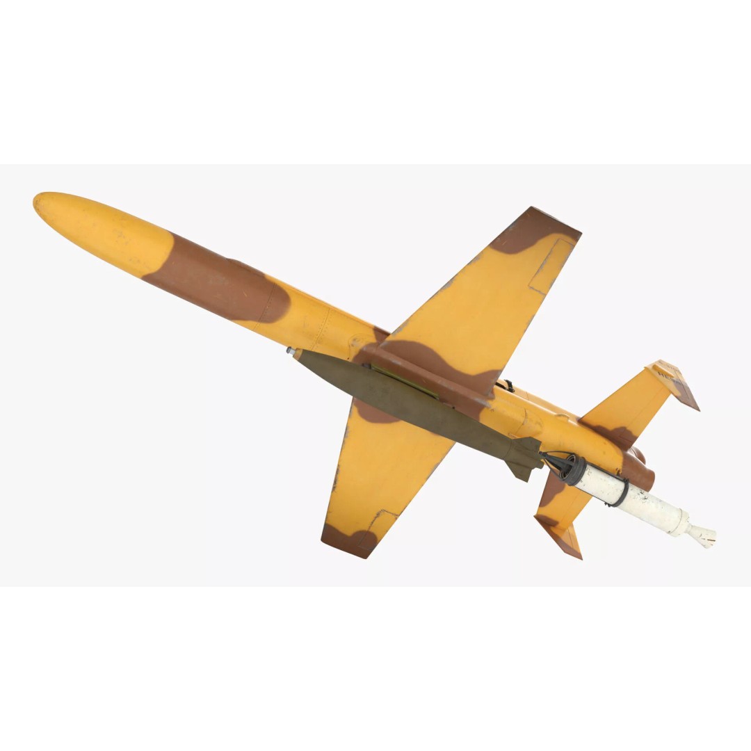 HESA Karrar Jet Combat Drone 3D Model – Realistic UAV for Simulation - View 2