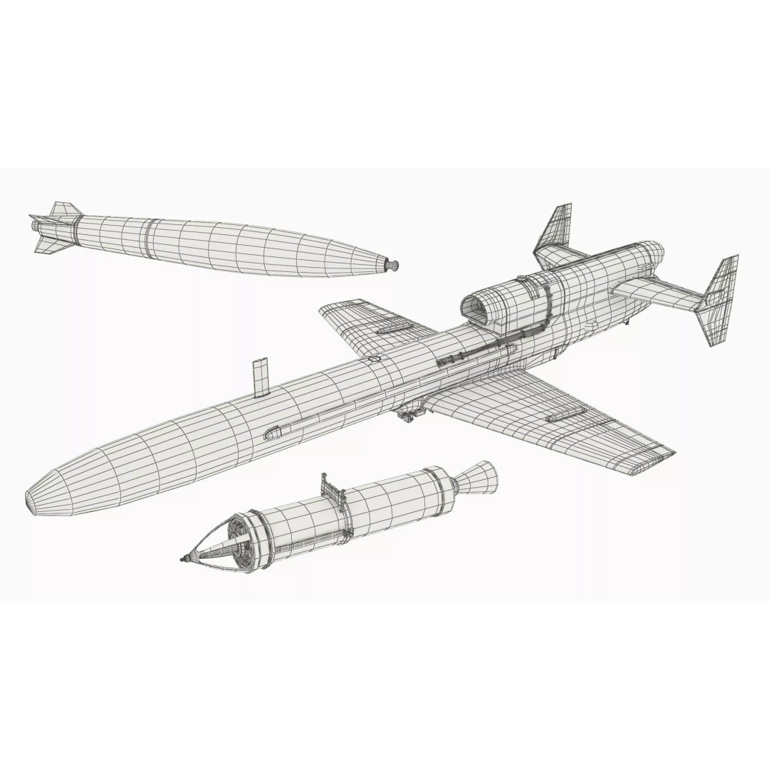 HESA Karrar Jet Combat Drone 3D Model – Realistic UAV for Simulation - View 20