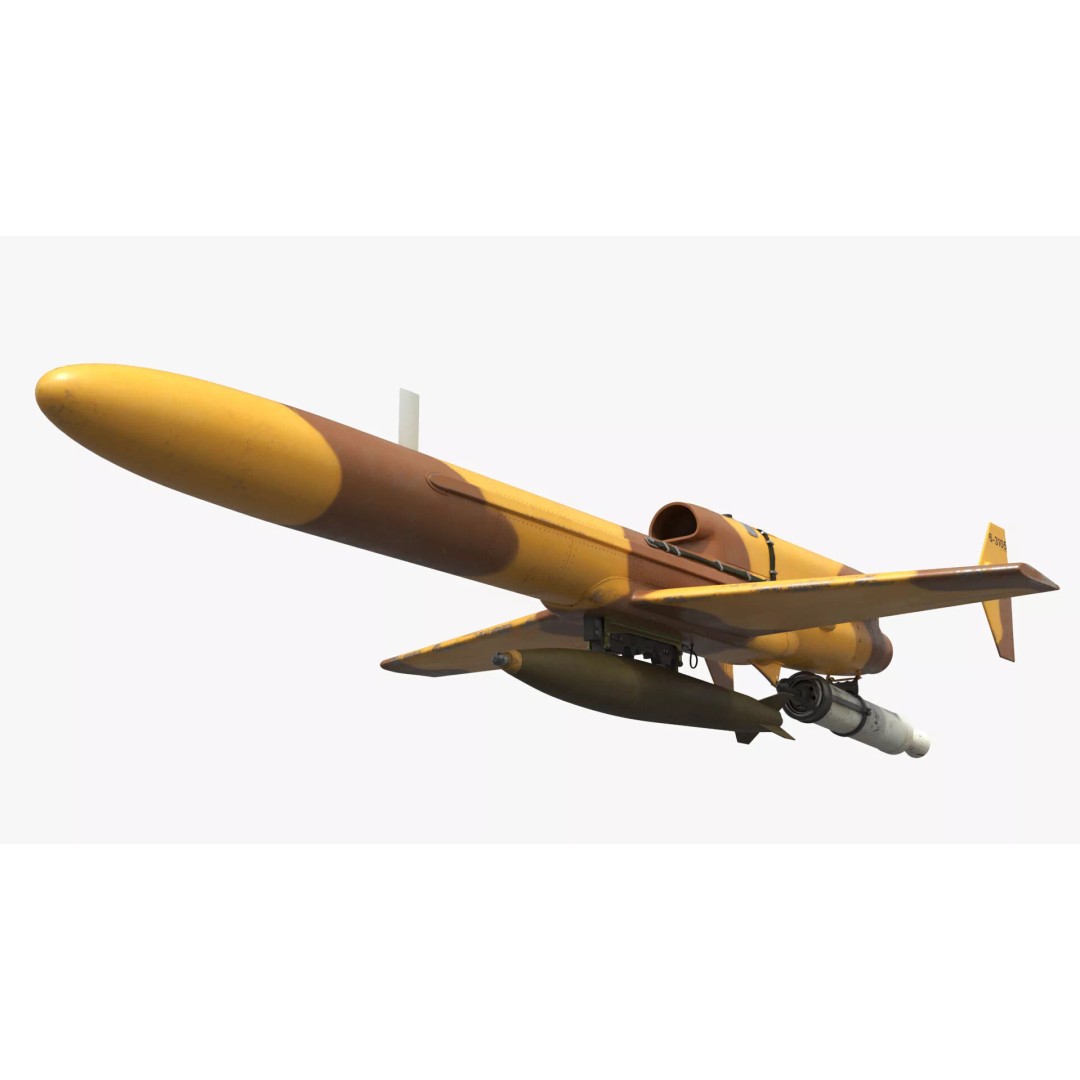 HESA Karrar Jet Combat Drone 3D Model – Realistic UAV for Simulation - View 3