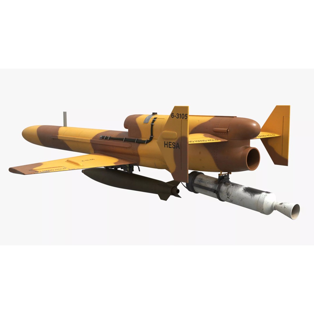 HESA Karrar Jet Combat Drone 3D Model – Realistic UAV for Simulation - View 6