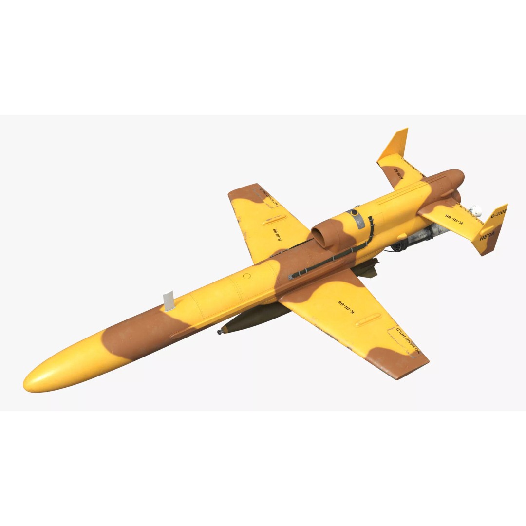 HESA Karrar Jet Combat Drone 3D Model – Realistic UAV for Simulation - View 7