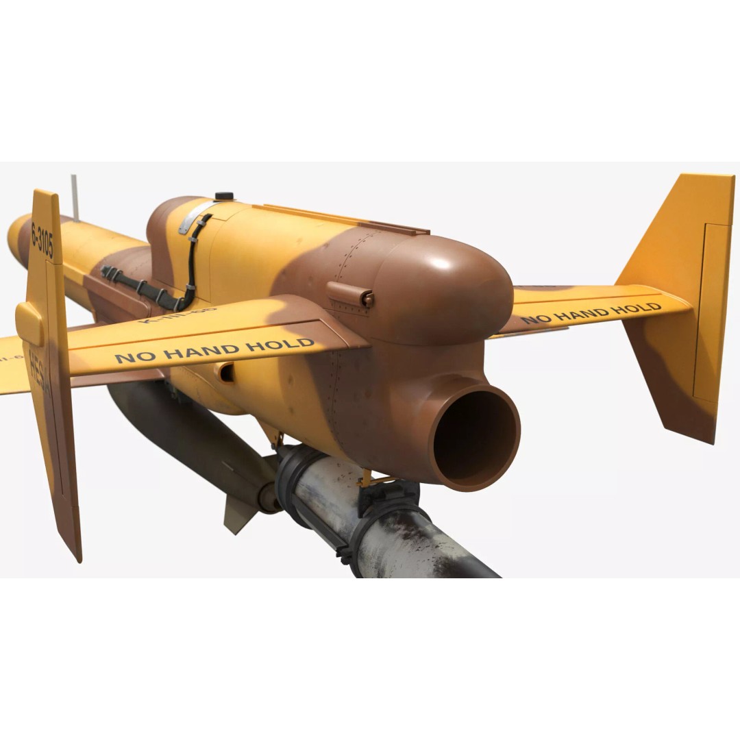 HESA Karrar Jet Combat Drone 3D Model – Realistic UAV for Simulation - View 8