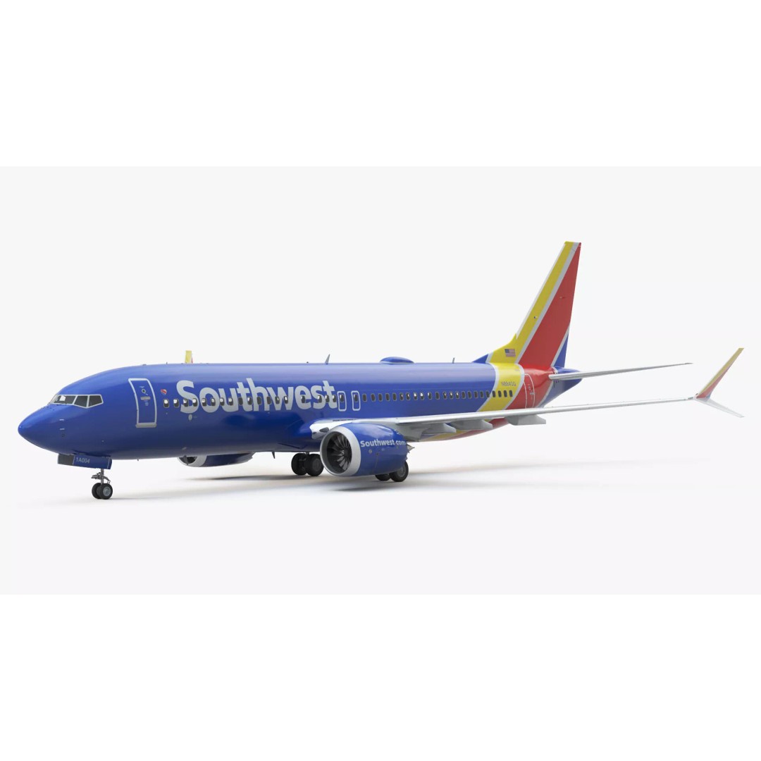Boeing 737 Max 8 3D Model – Rigged Aircraft for Animation, Maya - View 11