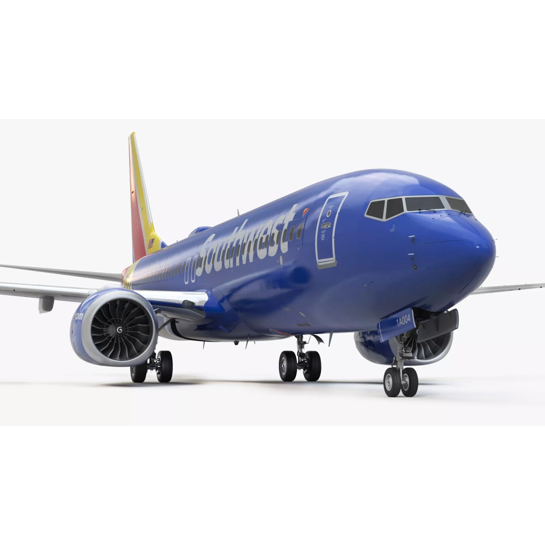 Boeing 737 Max 8 3D Model – Rigged Aircraft for Animation, Maya - View 12
