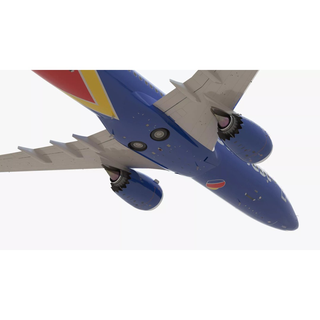 Boeing 737 Max 8 3D Model – Rigged Aircraft for Animation, Maya - View 14