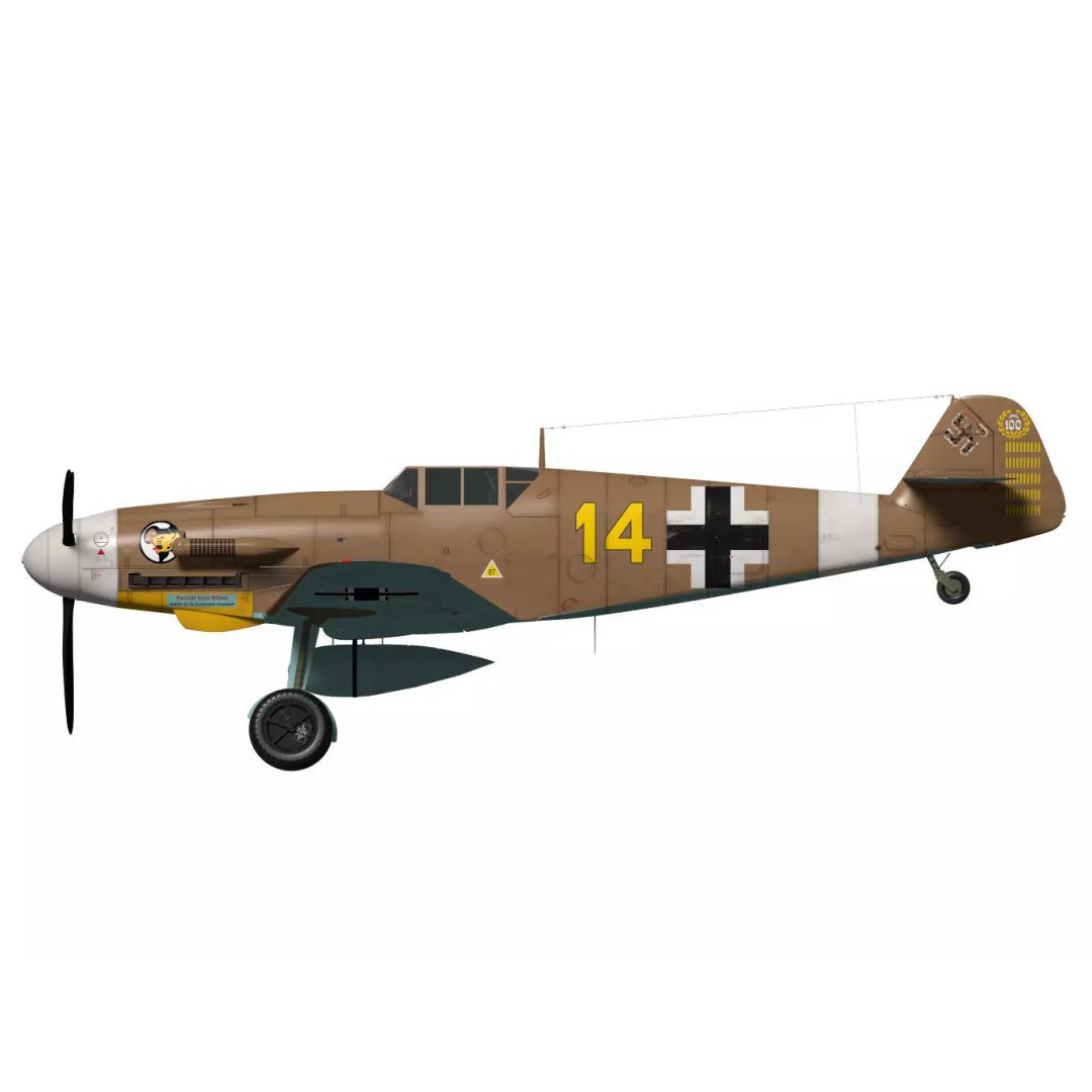 Messerschmitt Bf109 F4 3D Model – High Poly Aircraft, FBX, OBJ - View 11
