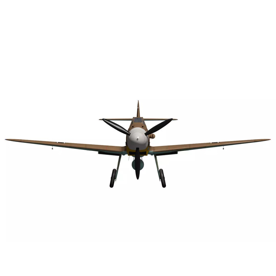 Messerschmitt Bf109 F4 3D Model – High Poly Aircraft, FBX, OBJ - View 12
