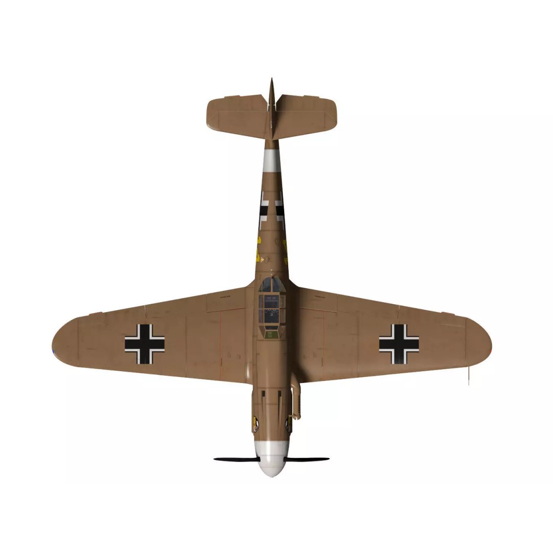 Messerschmitt Bf109 F4 3D Model – High Poly Aircraft, FBX, OBJ - View 13