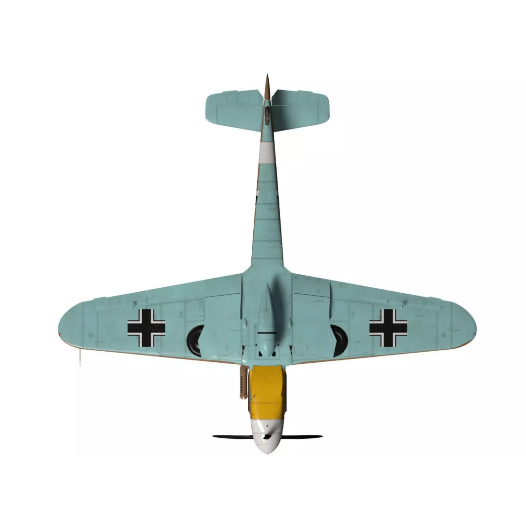 Messerschmitt Bf109 F4 3D Model – High Poly Aircraft, FBX, OBJ - View 14