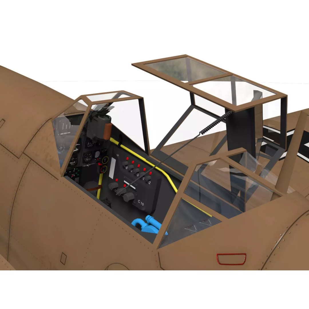 Messerschmitt Bf109 F4 3D Model – High Poly Aircraft, FBX, OBJ - View 9