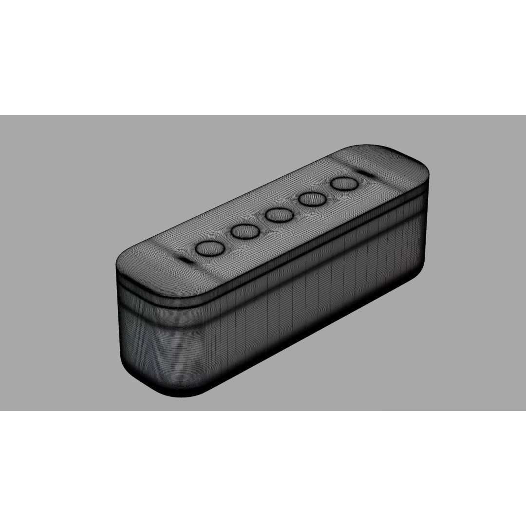 Black Bluetooth Speaker 3D Model – Photorealistic PBR Asset, FBX - View 6