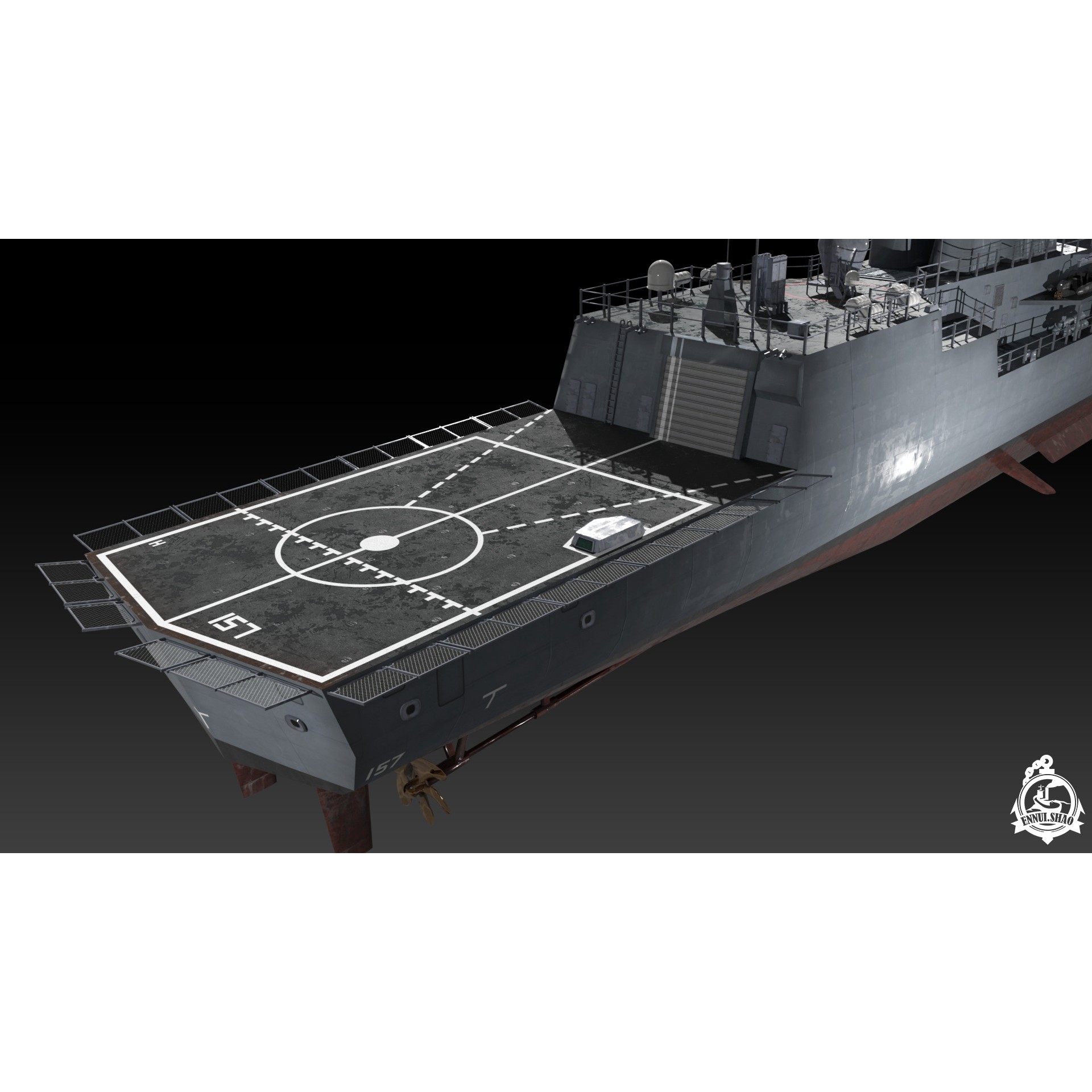 MEKO 200 Anzac Class - Low-Poly Game-Ready 3D Model - View 11