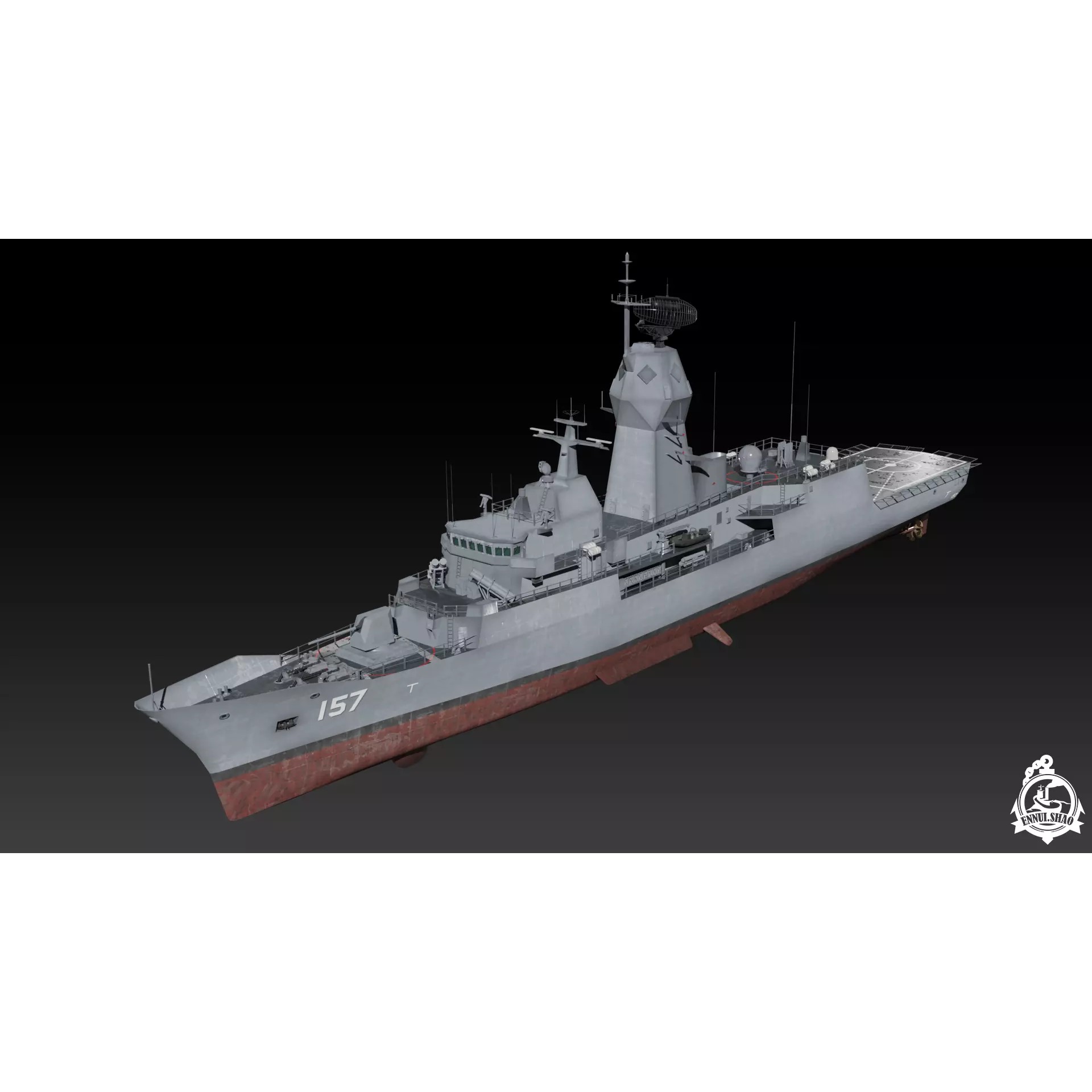 MEKO 200 Anzac Class - Low-Poly Game-Ready 3D Model - View 2