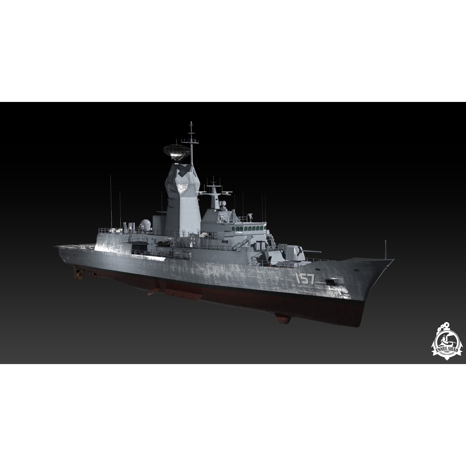 MEKO 200 Anzac Class - Low-Poly Game-Ready 3D Model - View 3