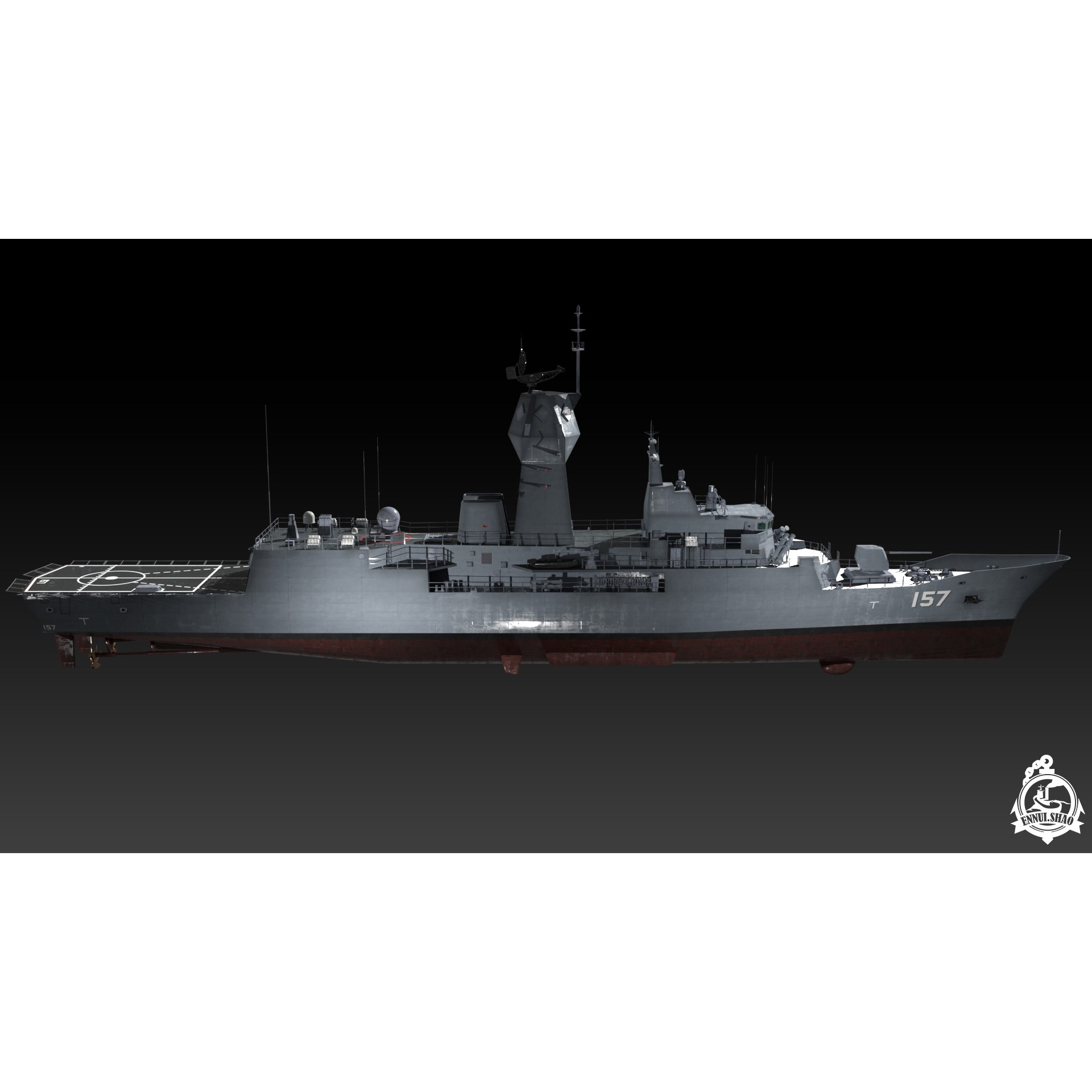 MEKO 200 Anzac Class - Low-Poly Game-Ready 3D Model - View 4