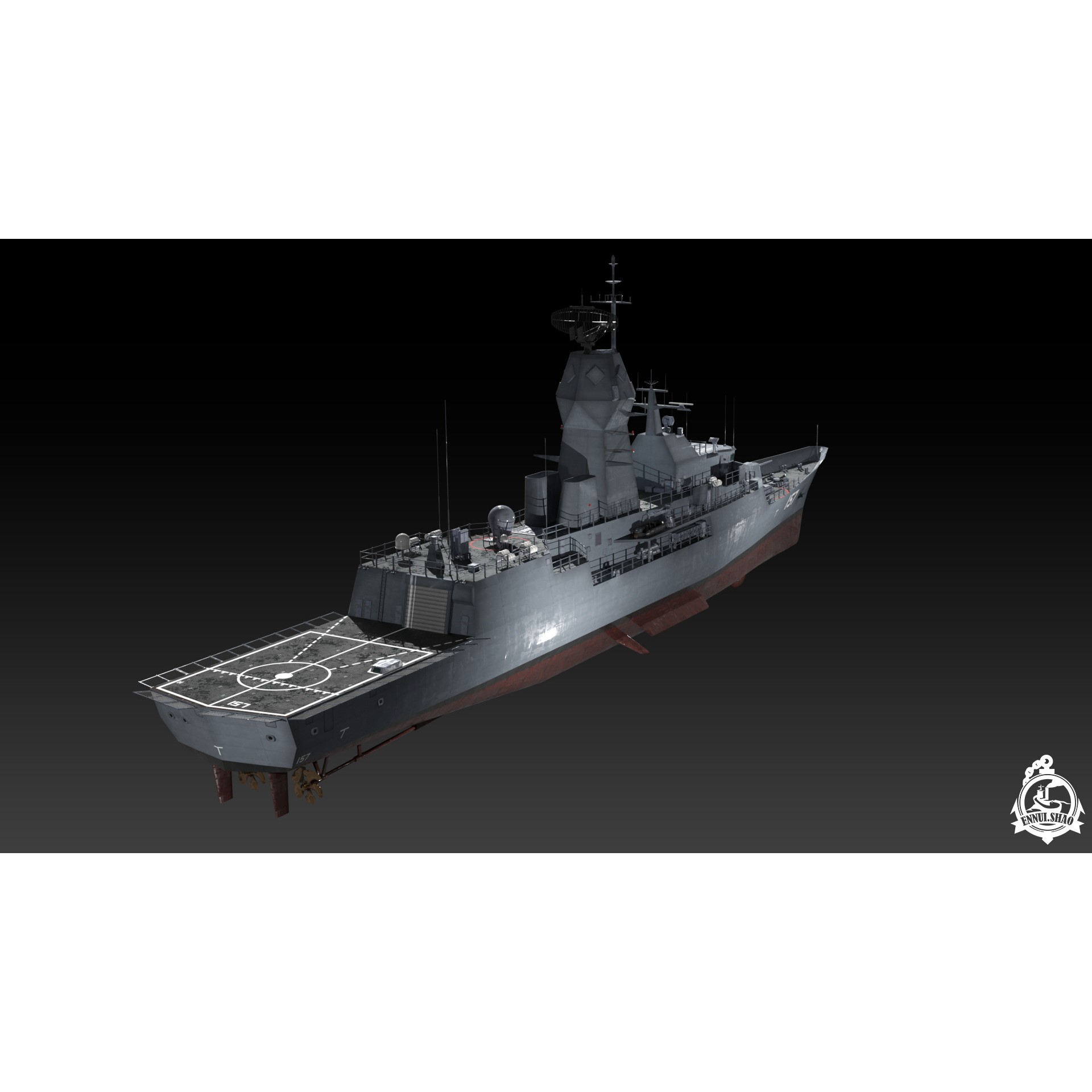 MEKO 200 Anzac Class - Low-Poly Game-Ready 3D Model - View 5